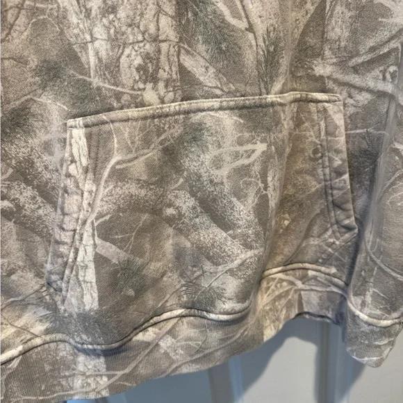 Mens Abercrombie & Fitch Soft Essentials Grey White Camo Hoodie Size L - Picture 2 of 13